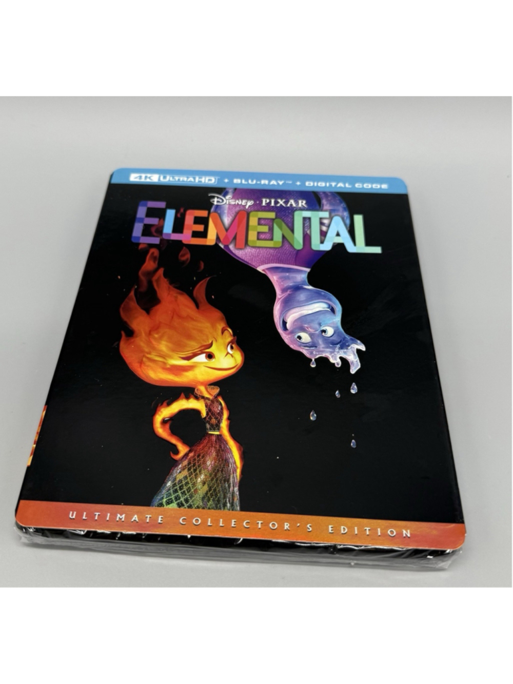 Elemental 4K Blu-Ray Disney Pixar Disney Movie Club Slipcover Ultra HD